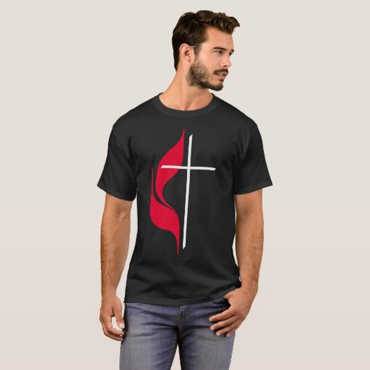 Methodist Flag Christliche Methodisten Protestant  T-Shirt (Vorne ganz)