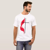 Methodist Flag Christliche Methodisten Protestanti T-Shirt (Vorne ganz)