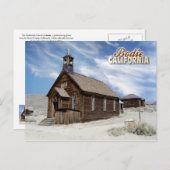 Methodistische Kirche, Bodie Ghost Town, Kaliforni Postkarte (Vorne/Hinten)