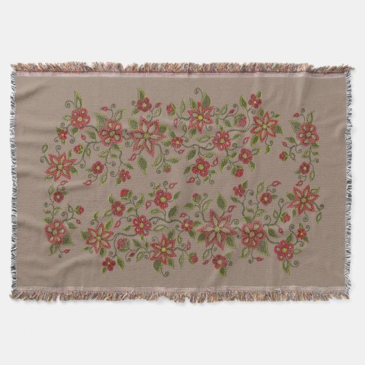 Metis Art Blanket Native BeadingThrow Blankets Decke (Vorderseite)