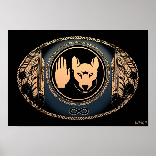 Metis Art Poster Metis Rebellion Wolf Print Poster (Vorne)