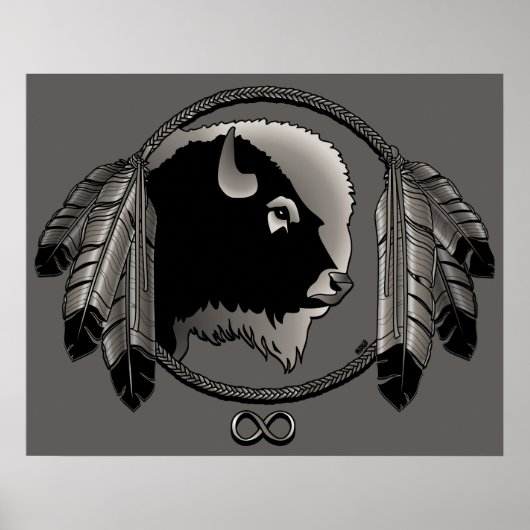 Metis Art Poster Spirit Animal Native Print Poster (Vorne)