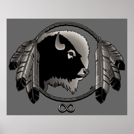 Metis Art Poster Spirit Animal Native Print Poster (Vorne)