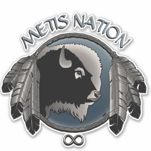 Metis Art Sticker Personalisiert First Nations Dec (Vorderseite)