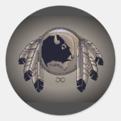 Metis Art Stickers Native Spirit Buffalo Stickers (Vorderseite)