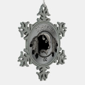 Metis Art Weihnachtsschmuck Custom Tribal Geschenk Schneeflocken Zinn-Ornament (Links)