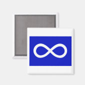 Métis Blue Flag Magnet (Vorderseite/Rückseite)