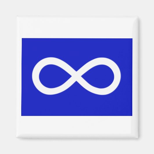 Métis Blue Flag Magnet (Vorne)