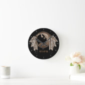Metis Clock First Nation Spirit Buffalo Wall Clock Runde Wanduhr (Zuhause)