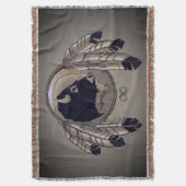 Metis First Nation Blanket Spirit Animals Throw Decke (Vorderseite Vertikal)