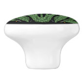 Metis First Nations Beadwork Tulips Keramik Knock Keramikknauf (Seitenansicht)