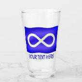 Metis Flag Brille Metis Art Glass Personalize Glas (Vorderseite)