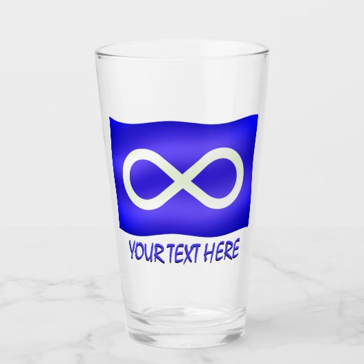 Metis Flag Brille Metis Art Glass Personalize Glas (Vorderseite)