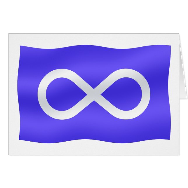 Metis Flag Card Native Art Card (Vorderseite (Horizontal))