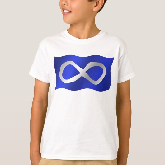 Metis Flag Kids T - Shirt First Nation Art Tee Shi (Vorderseite)