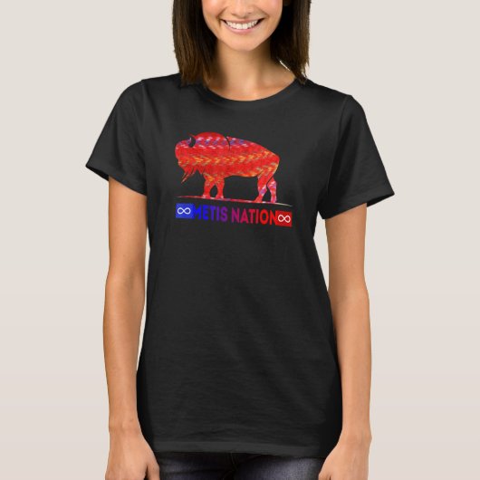 Metis Flag Metis Nation Buffalo Metis Sash  Tee (Vorderseite)