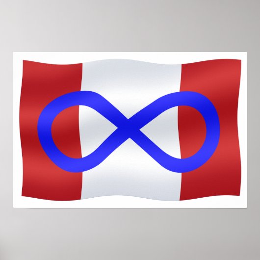 Metis Flag Poster Metis Canada Flag Souvenir Print (Vorne)