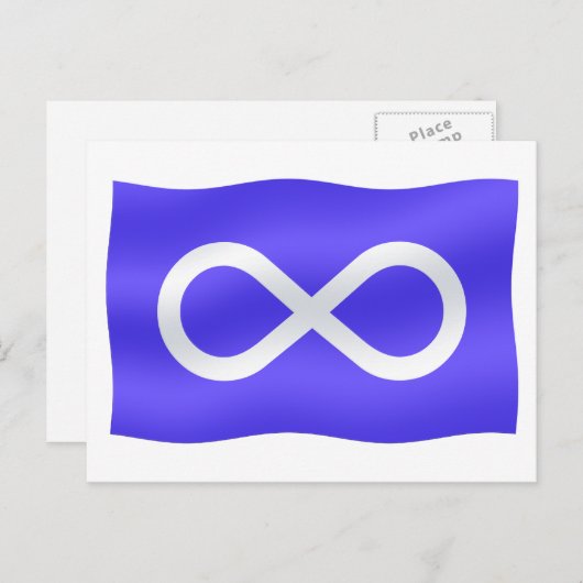 Metis Flag Postkarten Buffalo Erste Nationen Karte (Vorne/Hinten)