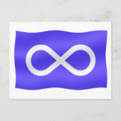 Metis Flag Postkarten Buffalo Erste Nationen Karte (Vorderseite)