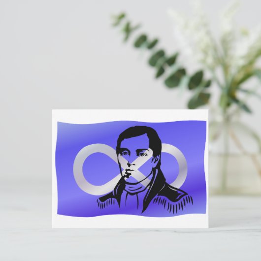 Metis Flag Postkarten Erste Metis Leader Postkarte (Stehend Vorderseite)