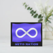 Metis Flag Postkarten Metis First Nations Cards (Stehend Vorderseite)