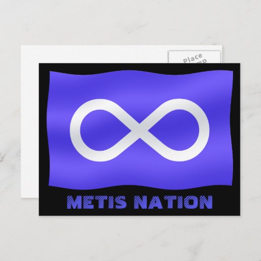 Metis Flag Postkarten Metis First Nations Cards (Vorne/Hinten)