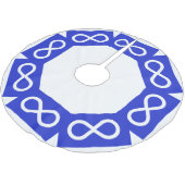 Metis Flag Weihnachtsbaum Rock First Nation Deco Polyester Weihnachtsbaumdecke (Schrägansicht)