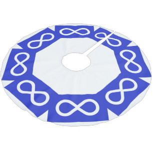 Metis Flag Weihnachtsbaum Rock First Nation Deco Polyester Weihnachtsbaumdecke