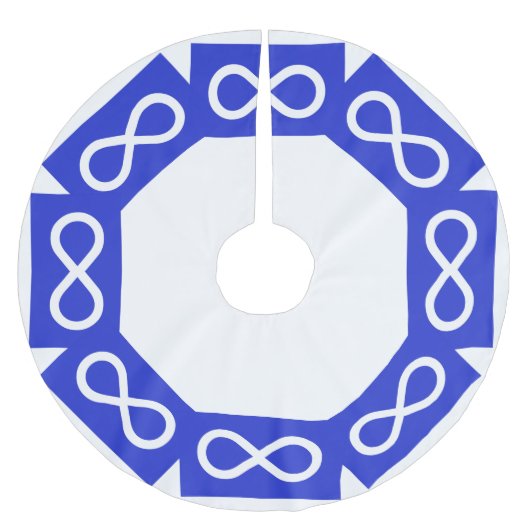 Metis Flag Weihnachtsbaum Rock First Nation Deco Polyester Weihnachtsbaumdecke (Vorderseite)