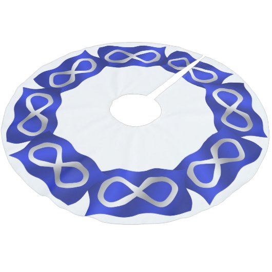 Metis Flag Weihnachtsbaum Rock First Nation Deco Polyester Weihnachtsbaumdecke (Schrägansicht)