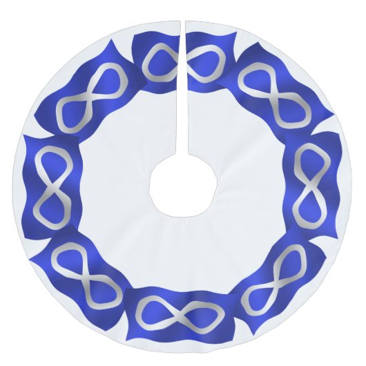 Metis Flag Weihnachtsbaum Rock First Nation Deco Polyester Weihnachtsbaumdecke (Vorderseite)