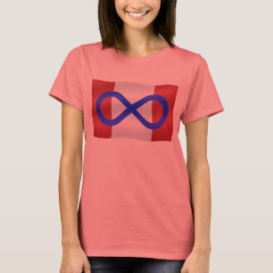 Metis Flag Womens T-Shirt Bio Metis Canada T - Shi