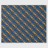 Metis Flag Wrapping Paper First Nations Wolf Paper Geschenkpapier (Flach)