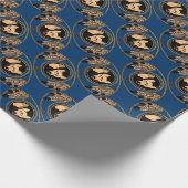 Metis Flag Wrapping Paper First Nations Wolf Paper Geschenkpapier (Ecke)