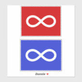 Metis-Flagge, Métis-Flagge Aufkleber (Blatt)