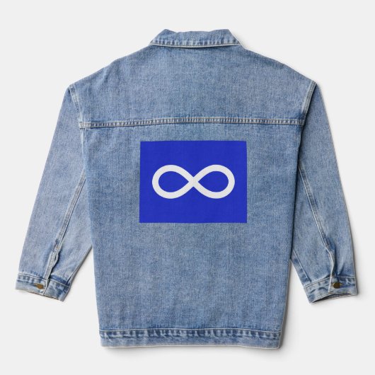 Metis-Flagge, Métis-Flagge Jeansjacke (Rückseite)