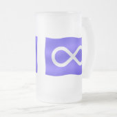 Metis Flaggen-Bier-Glas-erste Mattglas Bierglas (VorderseiteRechts)