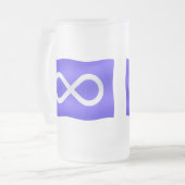 Metis Flaggen-Bier-Glas-erste Mattglas Bierglas (Vorderseite Links)