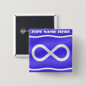 Metis Flaggen-Knopf-gebürtiger Kunst Metis Button (Vorne & Hinten)