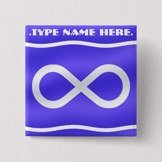 Metis Flaggen-Knopf-gebürtiger Kunst Metis Button (Vorderseite)