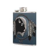 Metis Flask Custom Spirit Buffalo Metis Art Flask Flachmann (Links)