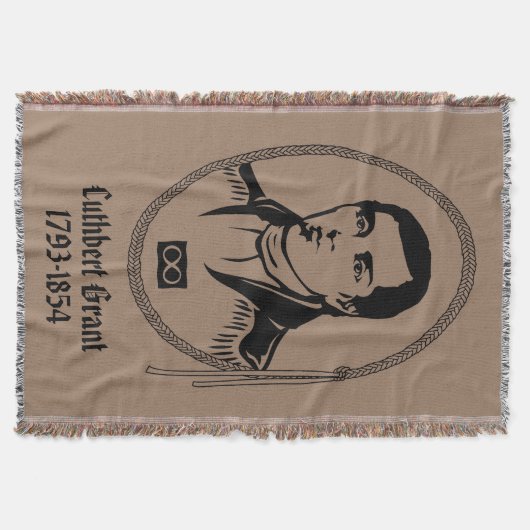 Metis Hero Blanket Cuthbert Grant Throw Blankets Decke (Vorderseite)