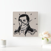 Metis Hero Clock Metis Leader Cuthbert Grant Clock Quadratische Wanduhr (Zuhause)