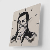 Metis Hero Clock Metis Leader Cuthbert Grant Clock Quadratische Wanduhr (Winkel)