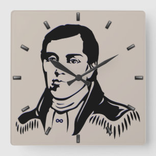 Metis Hero Clock Metis Leader Cuthbert Grant Clock Quadratische Wanduhr