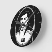 Metis Hero Clock Metis Leader Cuthbert Grant Clock Runde Wanduhr (Winkel)