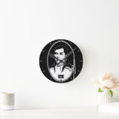 Metis Hero Clock Metis Leader Cuthbert Grant Clock Runde Wanduhr (Zuhause)