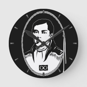 Metis Hero Clock Metis Leader Cuthbert Grant Clock Runde Wanduhr