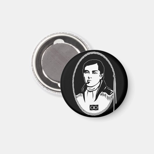 Metis Kühlschrankmagnet Metis Hero Cuthbert Grant (Vorderseite/Rückseite)