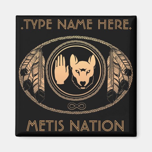 Metis Kühlschrankmagnet Personalisiert Metis Flag (Vorne)